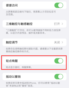 莒南苹果授权维修站分享iPhone轻点无法唤醒怎么办 