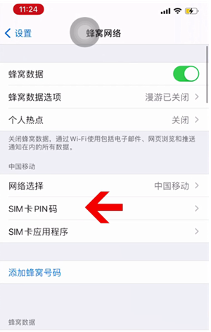 莒南苹果14维修网分享如何给iPhone14的SIM卡设置密码 