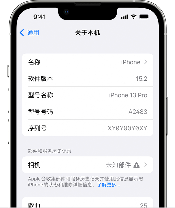 莒南苹果维修分享iPhone 出现提示相机“未知部件”是什么原因？ 
